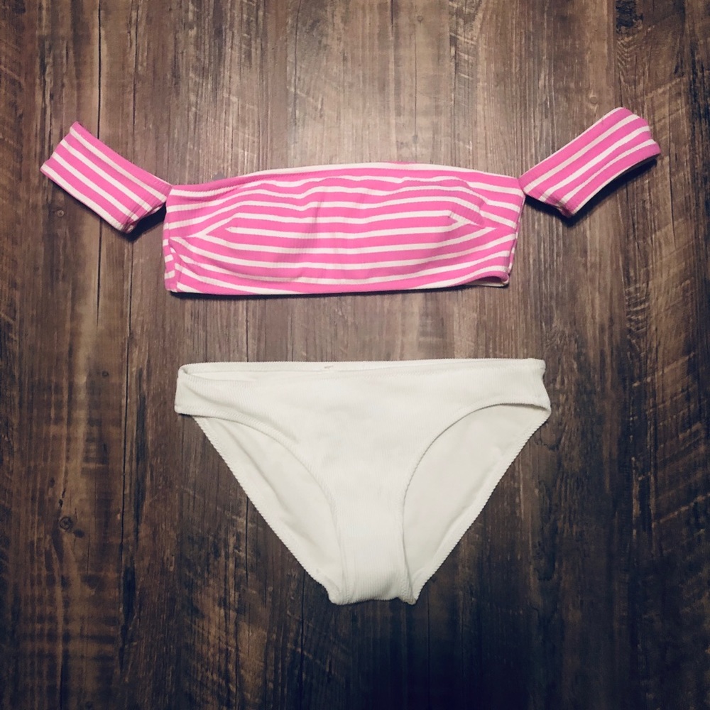 Aerie Off the shoulder ribbed bikini
